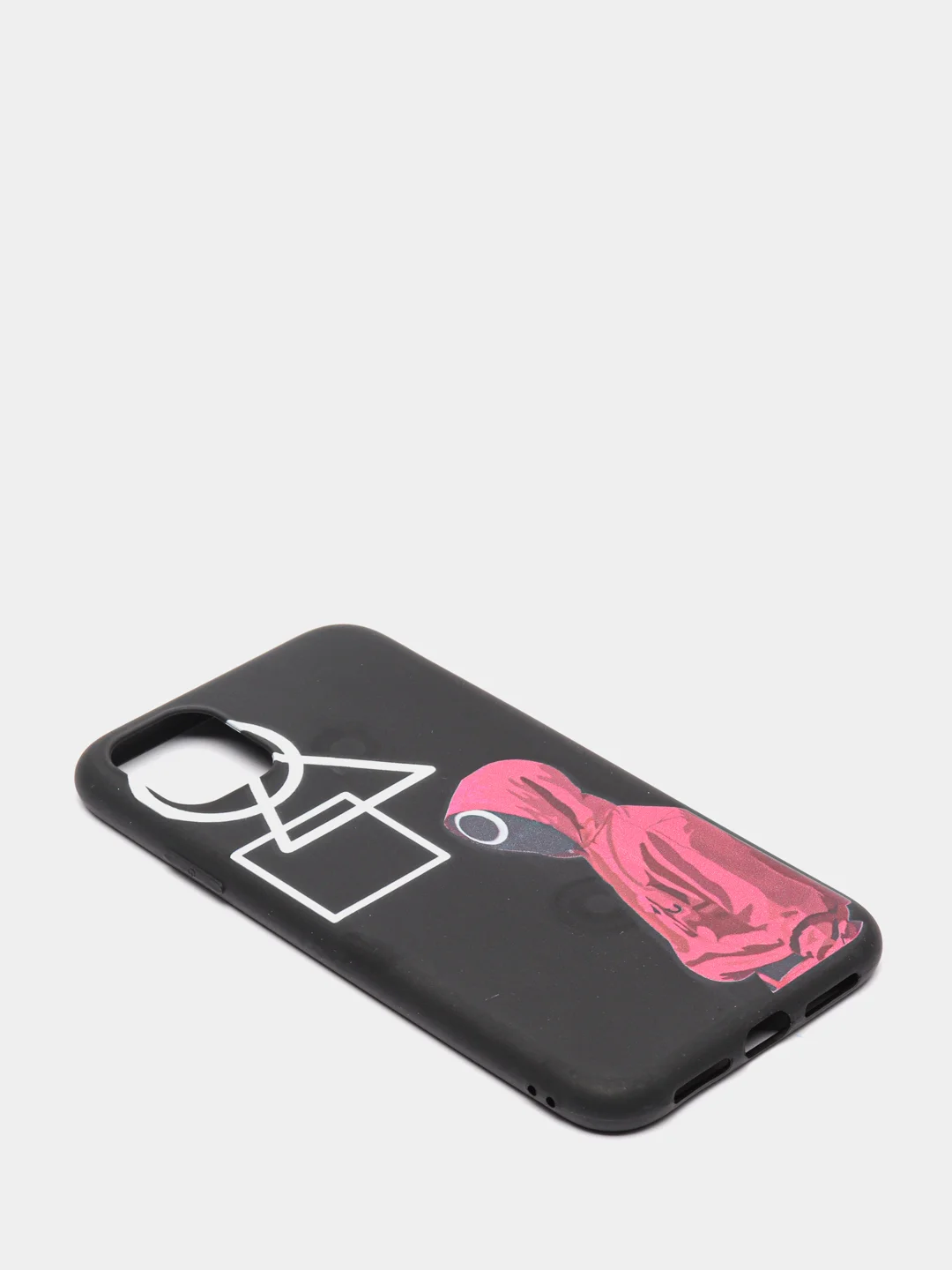 Угольный чехол "Игра в кальмара" iPhone 6S, 7, 8 Plus, XR, 11, 12 Mini 13 Pro Max силиконовый айфон