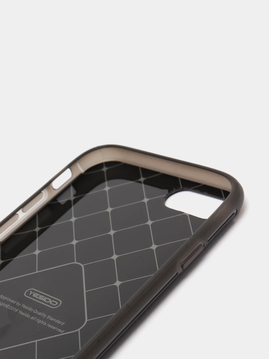 Накладка iPhone 7/8/SE 2020 Yesido, объёмный рисунок "плетёнка", серый