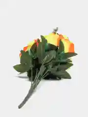 Светло-оранжевый букет роз 9 голов, искусственные, ритуальные цветы