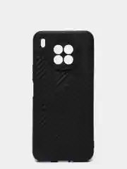 Черный чехол карбон Honor 50 Lite с защитой камеры