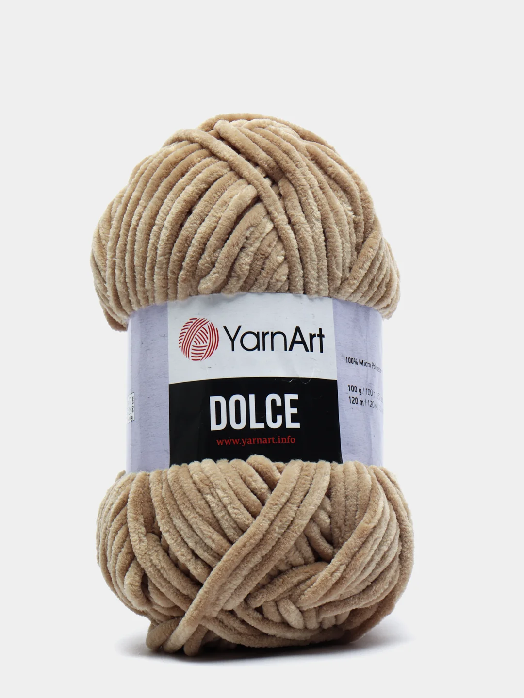 Белый пряжа плюшевая YarnArt Dolce
