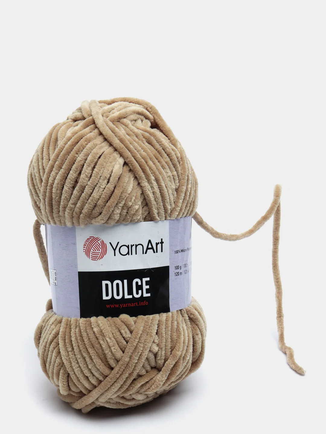 Белый пряжа плюшевая YarnArt Dolce