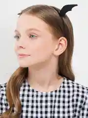 Угольный ободок для волос рожки / хэллоуин