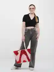 Красный сумка женская с пайетками