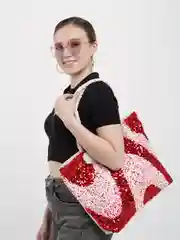 Красный сумка женская с пайетками
