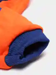 Оранжевый комбинезон двухцветный для собак, с капюшоном