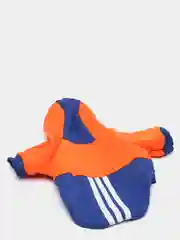 Оранжевый комбинезон двухцветный для собак, с капюшоном