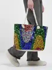 Зеленый сумка женская с пайетками