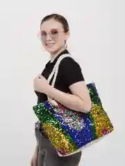 Зеленый сумка женская с пайетками