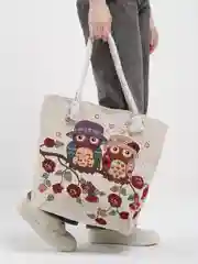 Кремовый сумка женская льняная