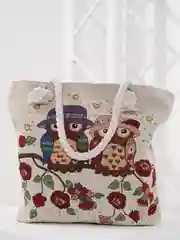 Кремовый сумка женская льняная