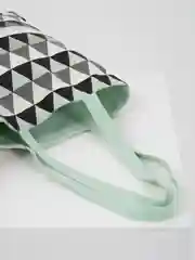 Голубой шоппер хлопковый, двухсторонний