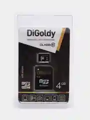 Карта памяти DiGoldy microSD 4/8/16/32GB Class10 с адаптером