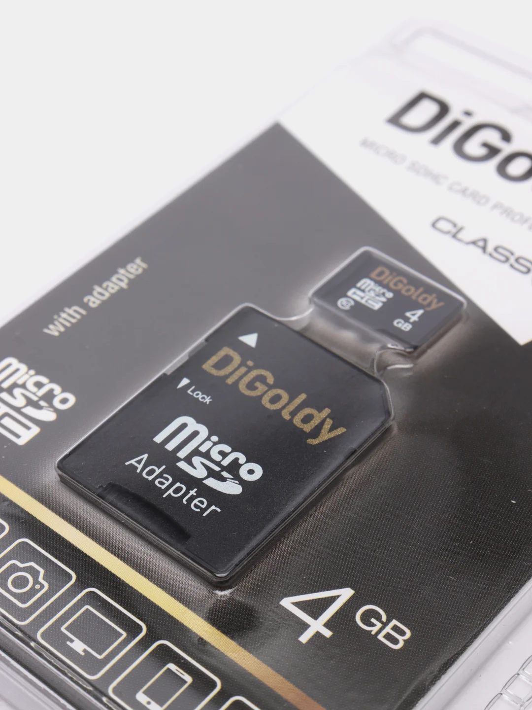 Карта памяти DiGoldy microSD 4/8/16/32GB Class10 с адаптером