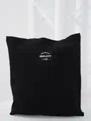 Черный шоппер хлопковый, двухсторонний