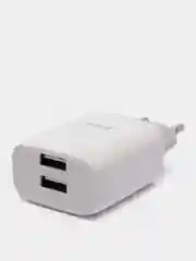 Белый зарядное устройство Type-C, mico, айфог Hoco C73A, 2USB. блок питание для телефона