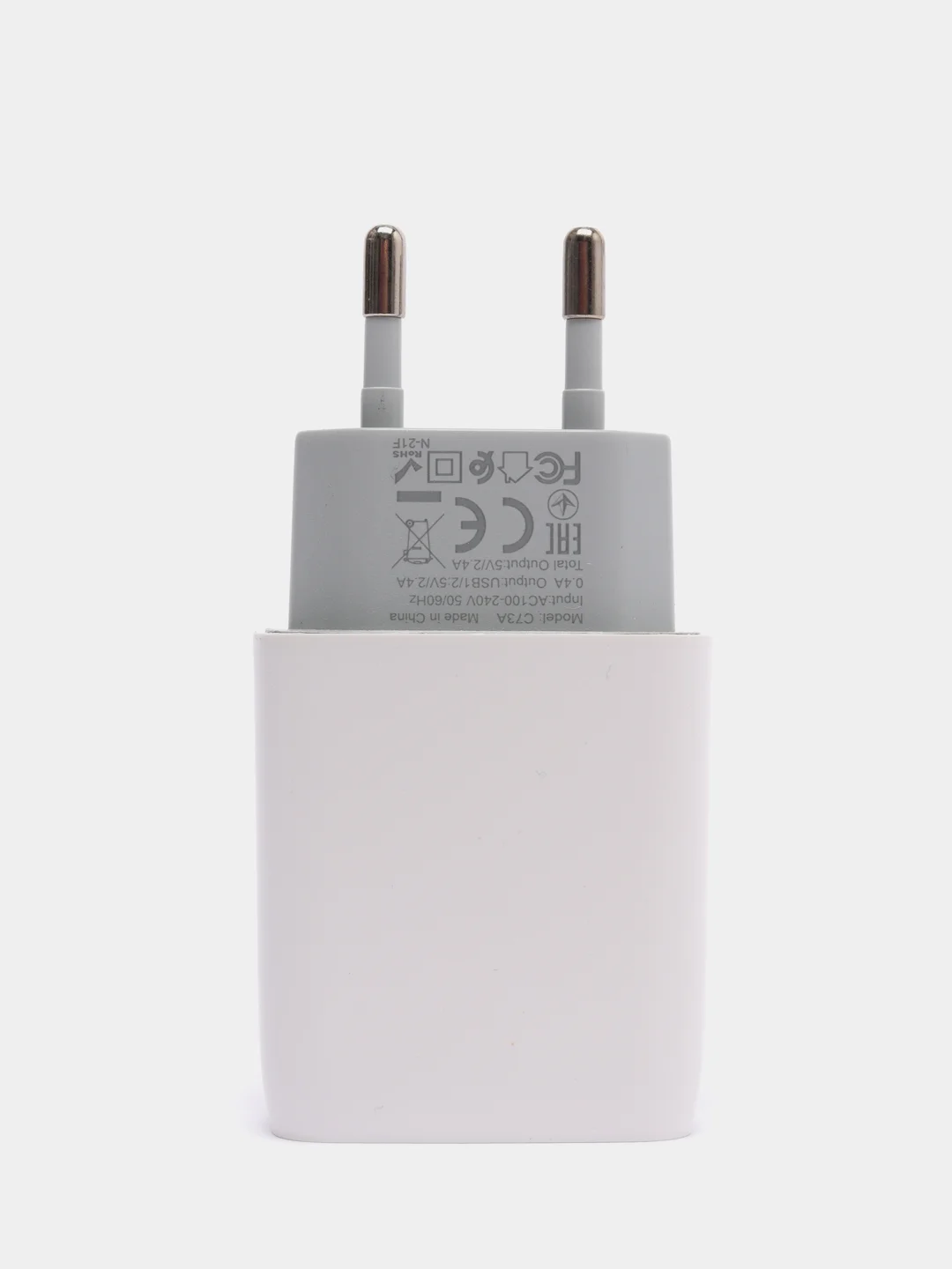 Белый зарядное устройство Type-C, mico, айфог Hoco C73A, 2USB. блок питание для телефона