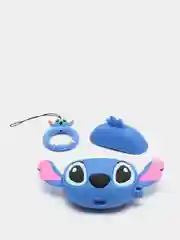 Синий чехол для беспроводных наушников на AirPods 4 mini TWS Pro 4 "Мультяшка"