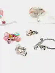 Розовый kiddiboom / Набор для создания украшений/для творчества/для девочек/для браслетов