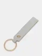 Серый брелок для ключей из искусственной кожи