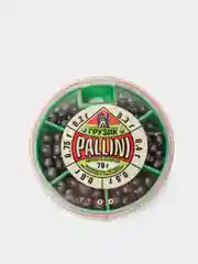 Зеленый набор рыболовных грузил / груз PALLINI (70-80-100гр)