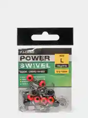 Красный карабин + вертлюг со скользящей бусиной power swivel