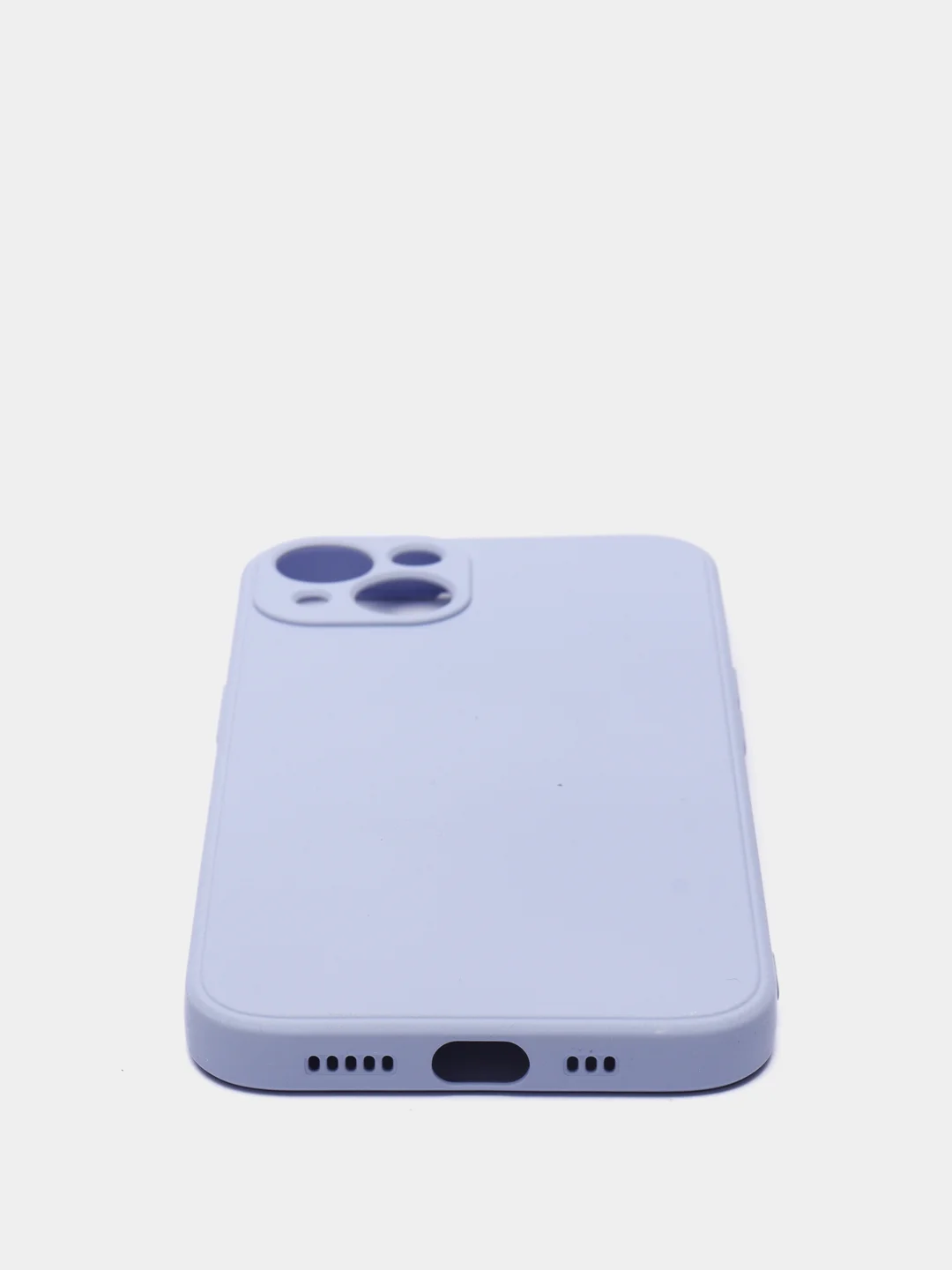 Сиреневый чехол iPhone 13 Pro Max, силиконовый на айфон про макс