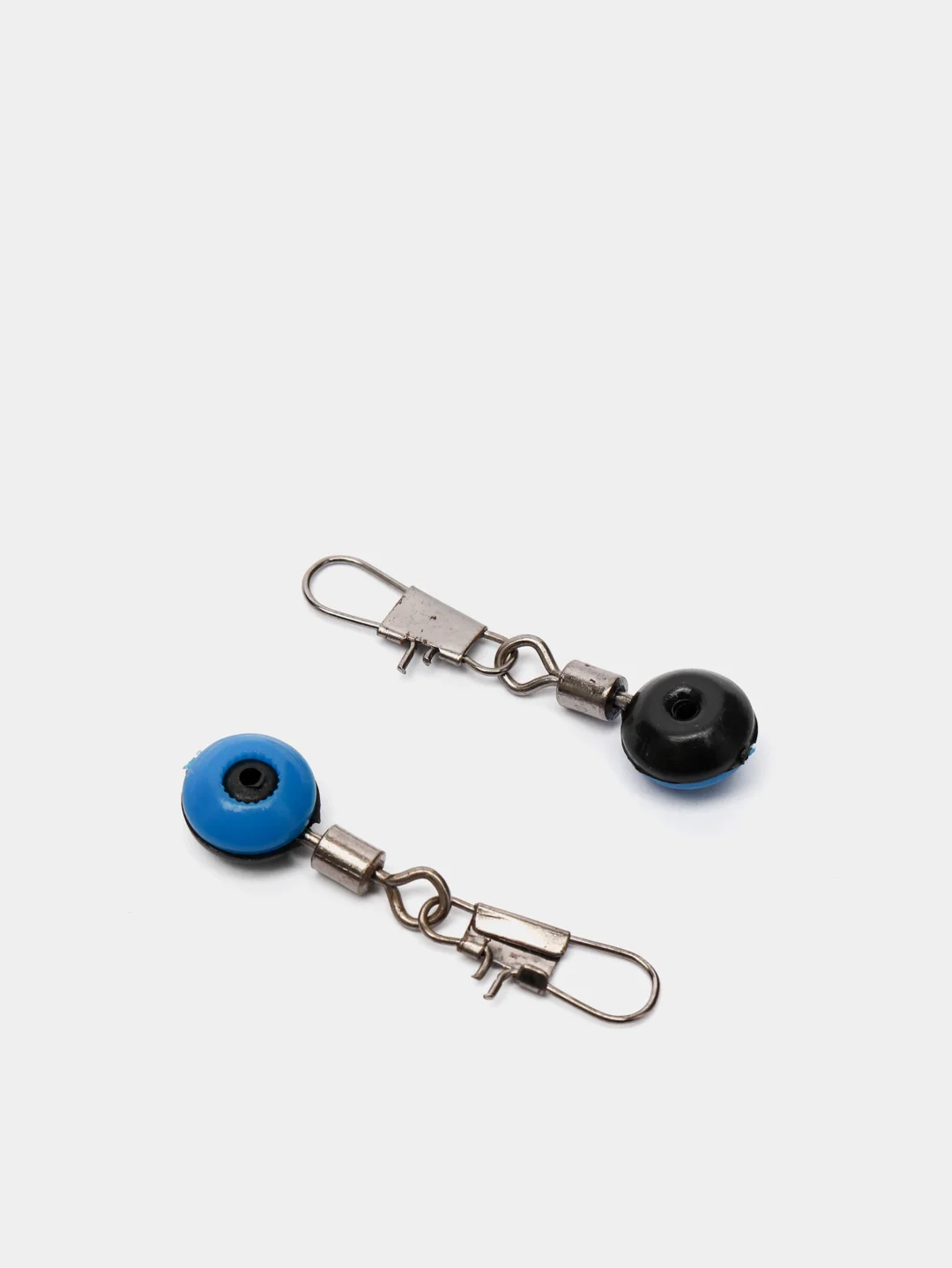Синий карабин + вертлюг со скользящей бусиной power swivel