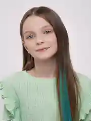 Индиго цветные пряди на заколке