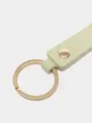 Зеленый брелок для ключей из искусственной кожи