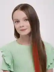 Синий цветные пряди на заколке