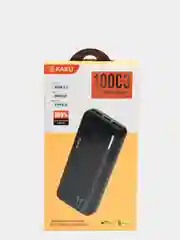 Черный внешний аккумулятор, 10000 mAh