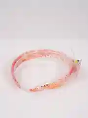 Коралловый ободок с блестками