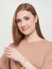 Золотой набор женских браслетов "Сапфир"
