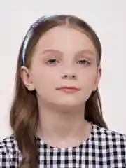 Голубой ободок с блестками