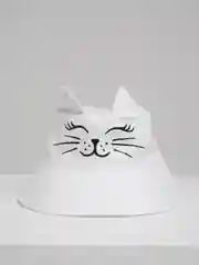 Белый панама детская "Котик", 1-2 года