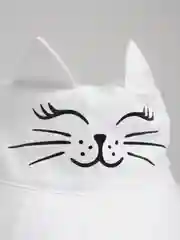 Белый панама детская "Котик", 1-2 года