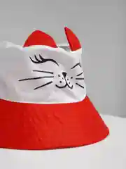 Красный панама детская "Котик", 1-2 года