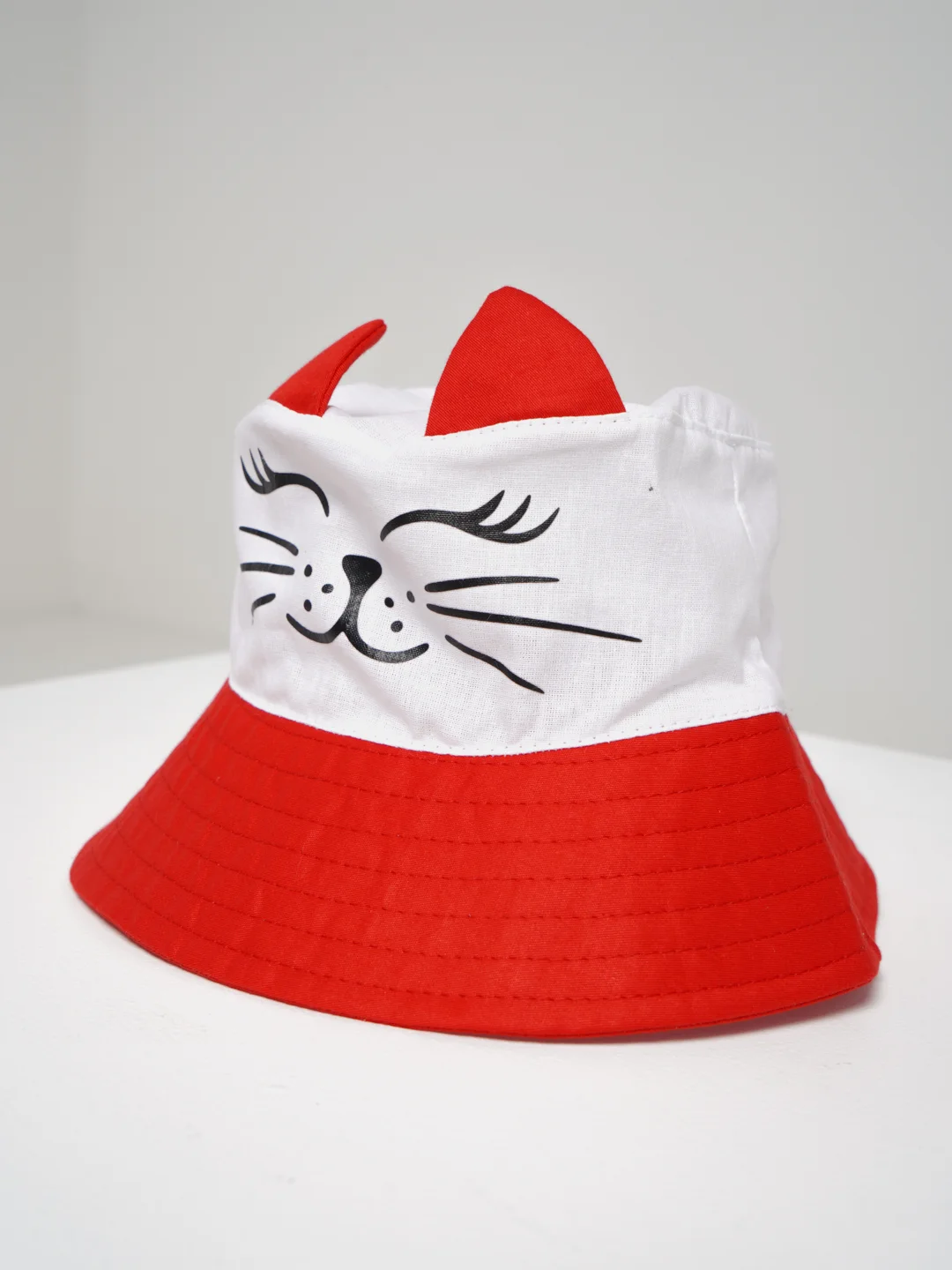 Красный панама детская "Котик", 1-2 года