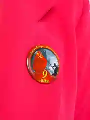 Алый значок "Орден Отечественная война", "День победы", "9 мая", 56 мм