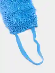 Синий мочалка вязаная