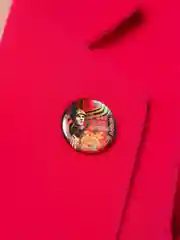 Бордовый значок "День победы! 9 мая", 23 мм
