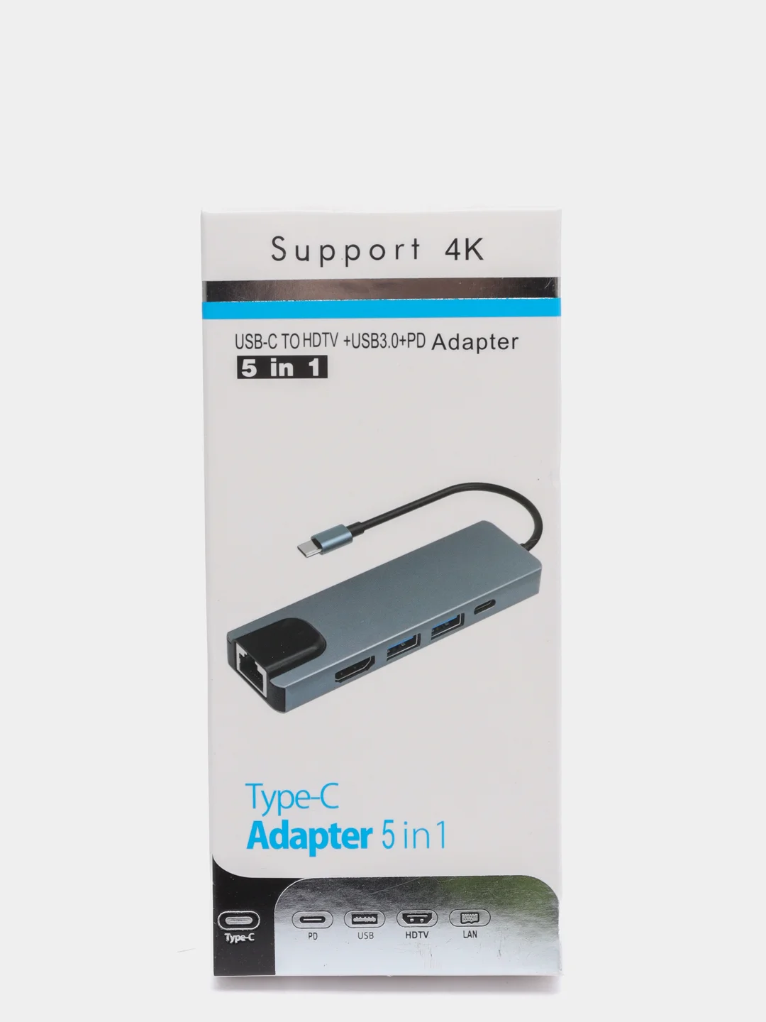 Стыковочная док-станция хаб USB Type-C / RJ45 Hub + HDMI + USB 3.0 + USB-C