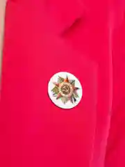 Белый значок "День победы! 9 мая", 23 мм