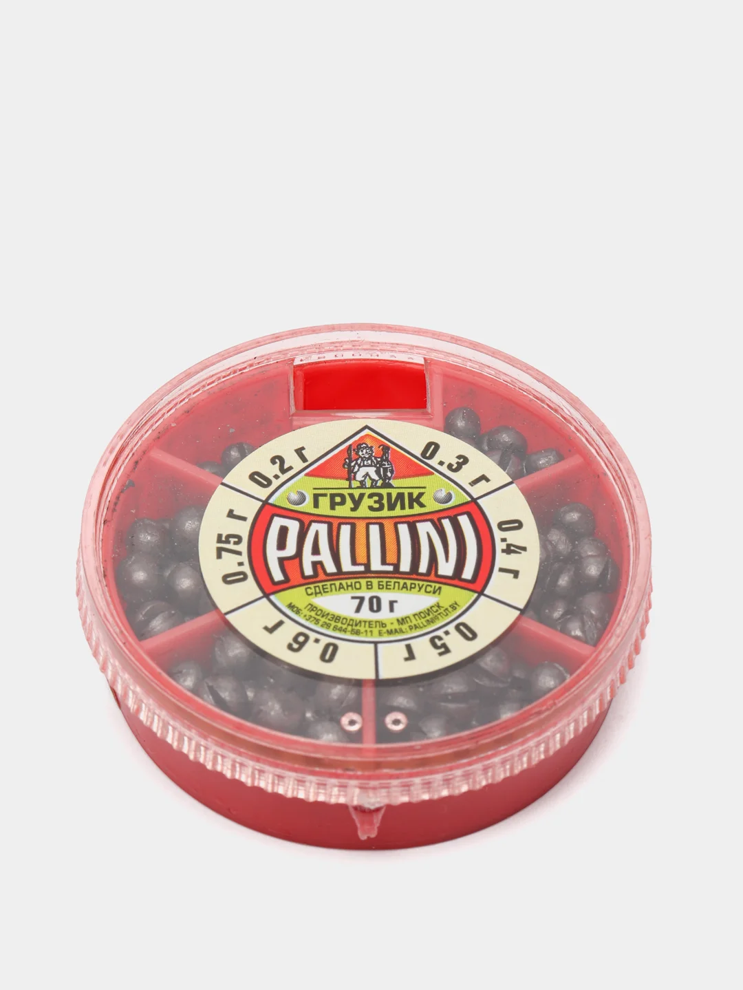Красный набор рыболовных грузил / груз PALLINI (70-80-100гр)