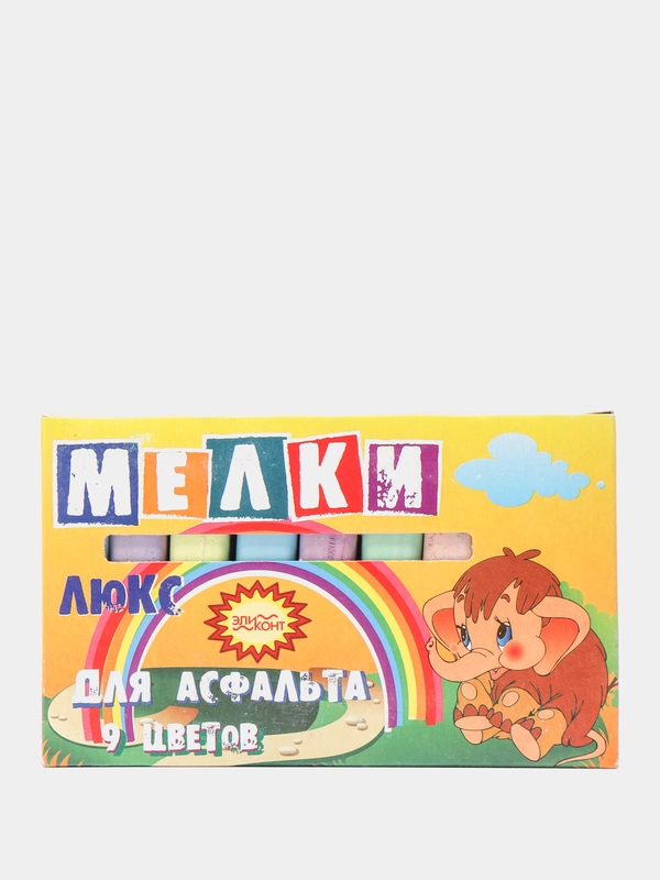 Мелки для асфальта, 9 цветов