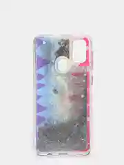 Терракотовый чехол Samsung Galaxy M21, M30s (Самсунг Галакси М21, М30с) переливающийся жидкий блестками