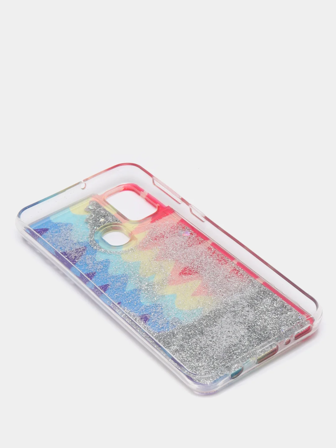 Терракотовый чехол Samsung Galaxy M21, M30s (Самсунг Галакси М21, М30с) переливающийся жидкий блестками