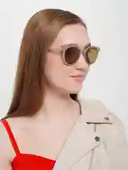 Бежевый солнцезащитные очки