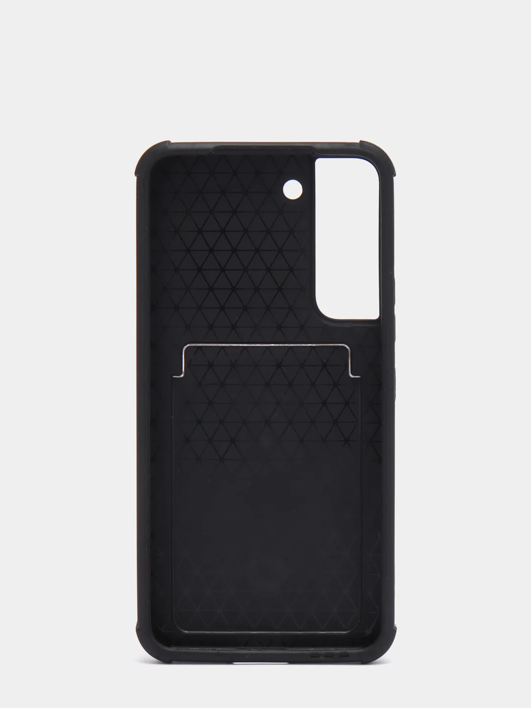 Черный чехол Samsung Galaxy S22, S22 Plus, S22 Ultra, Галакси С22, под кожу с карманом для карты
